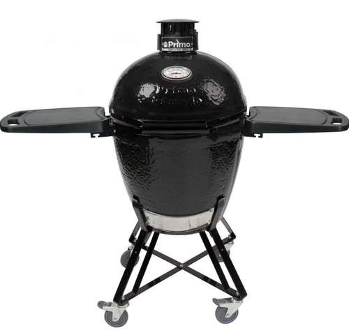 Primo Round Ceramic Kamado Charcoal Grill - PGCRH(C) | Premium Kamado BBQ with Optional All-In-One Cradle