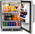 Fire Magic 3589 24-Inch Outdoor-Rated Compact Refrigerator | 5.1 Cu. Ft. Built-In Beverage Cooler Right Hinge (Handle on Left)
