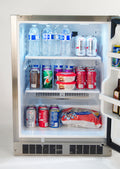 Fire Magic 3589 24-Inch Outdoor-Rated Compact Refrigerator | 5.1 Cu. Ft. Built-In Beverage Cooler Right Hinge (Handle on Left)