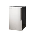 Fire Magic 3598-DR(DL) 20-Inch Outdoor Compact Refrigerator | 4.0 Cu. Ft. Stainless Steel Door & Black Cabinet