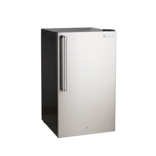 Fire Magic 3598-DR(DL) 20-Inch Outdoor Compact Refrigerator | 4.0 Cu. Ft. Stainless Steel Door & Black Cabinet