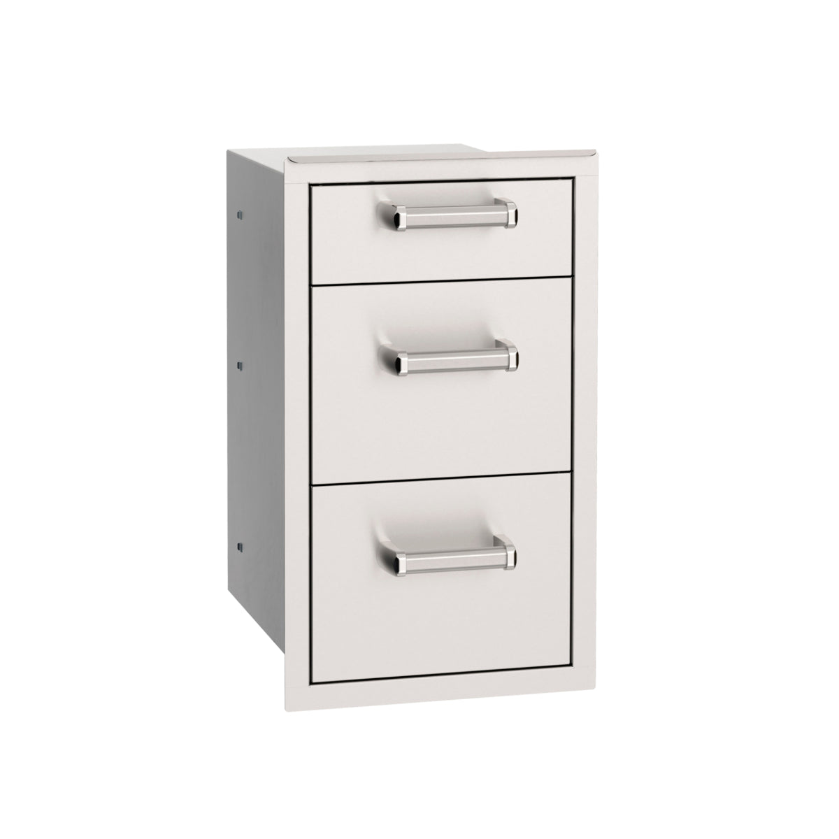 Fire Magic 53803SC 14-Inch Triple Storage Drawer | Soft Close Stainless Steel Outdoor Kitchen Storage