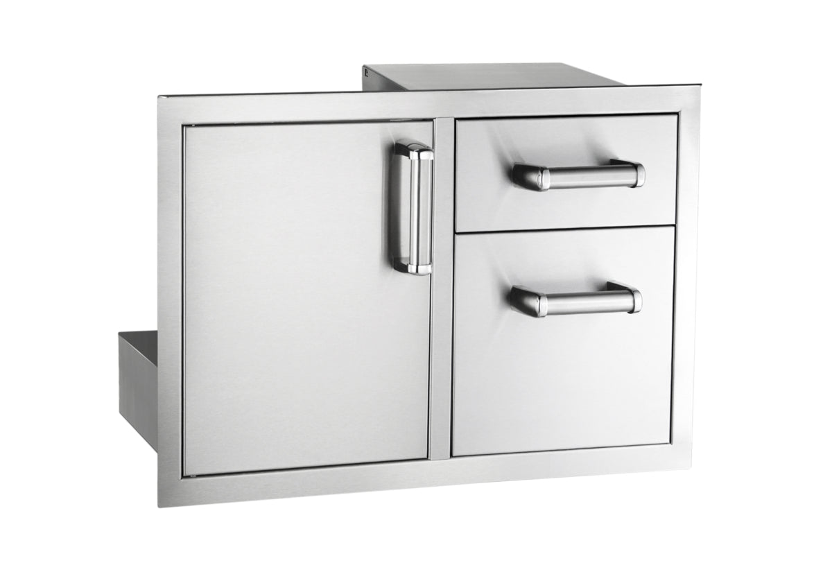 Fire Magic 53810SC 30-Inch Access Door with Double Drawer | Soft Close Stainless Steel BBQ Island Storage Combo