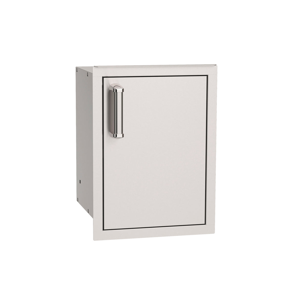 Fire Magic 53820SC 14-Inch Enclosed Storage Cabinet with Dual Soft-Close Drawers | Built-In Stainless Steel Outdoor Kitchen Storage Right Hinge (Left Handle)