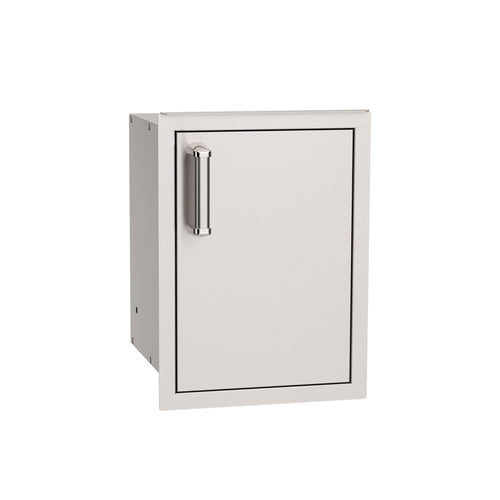 Fire Magic 53820SC 14-Inch Enclosed Storage Cabinet with Dual Soft-Close Drawers | Built-In Stainless Steel Outdoor Kitchen Storage Right Hinge (Left Handle)