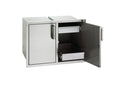 Fire Magic 53930SC-22 30-Inch Enclosed Storage Cabinet with Dual Soft-Close Drawers | Built-In Stainless Steel Outdoor Kitchen Storage