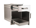 Fire Magic 54018S 17-Inch Outdoor Pantry with Slide-Out Shelves & Access Drawer | Built-In Stainless Steel Cabinet for Outdoor Kitchens