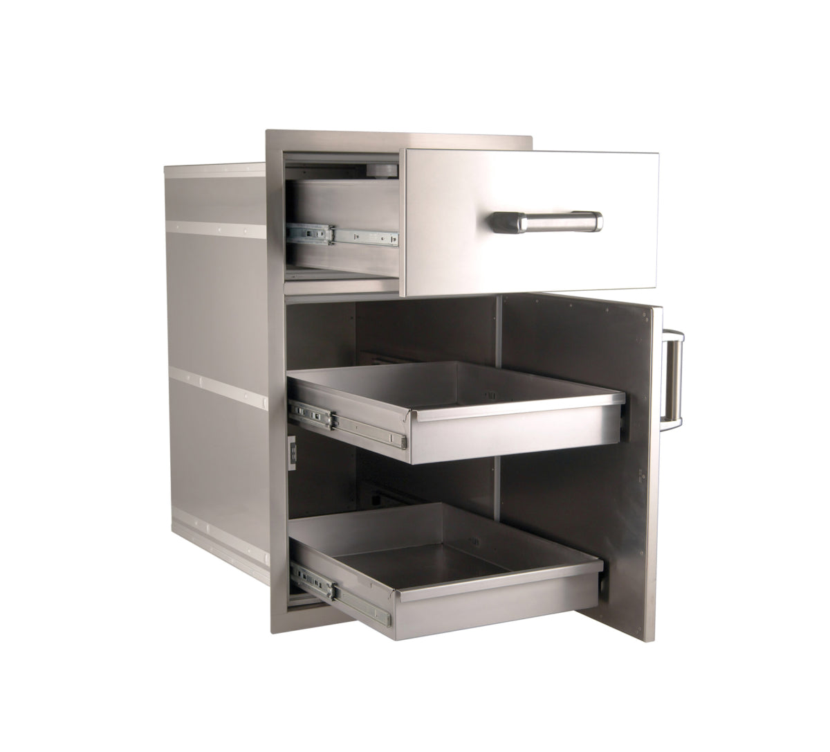 Fire Magic 54020S 20-Inch Outdoor Pantry with Slide-Out Shelves & Access Drawer | Built-In Stainless Steel Storage for Outdoor Kitchens